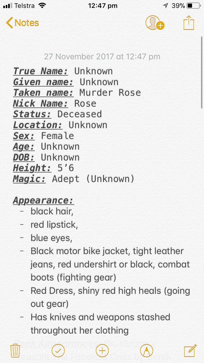 TheMurderRose's tweet photo. 🔪🌹 Character Information Thread 🌹🔪 https://t.co/JEAV3Eitv4