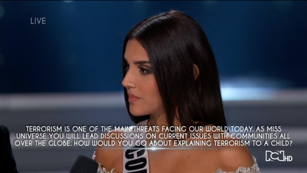 CanalRCN's tweet photo. #MissUniverso 

“Más libros, más cultura y más amor en lugar de terrorismo”: Laura González →https://t.co/4IMoC4vNiy https://t.co/jMIzSZ1aDY