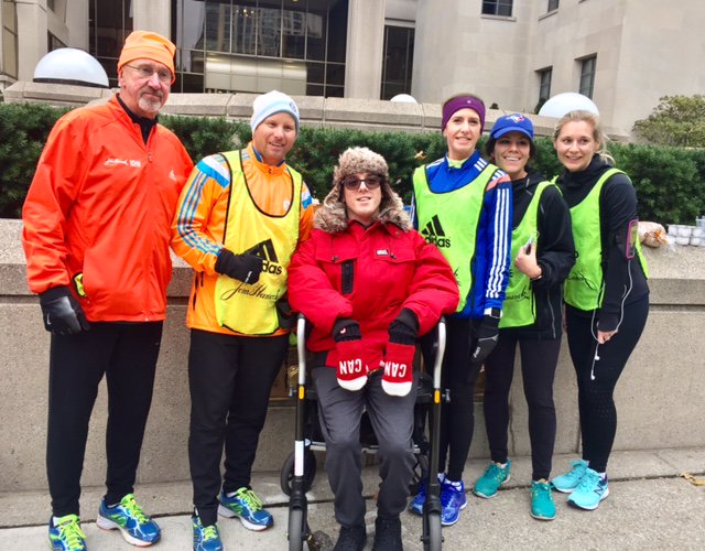DMyke26_2's tweet photo. “Success is no accident. It is hard work, perseverance, learning, studying, sacrifice and, most of all, LOVE of what you are doing.” - Great kick off run @jhboston26 @Manulife employees. Thanks to Coach Greg Meyer and @EasterSealsON for the support! #TeamManulife #TeamHancock https://t.co/HeXlpZYKhR