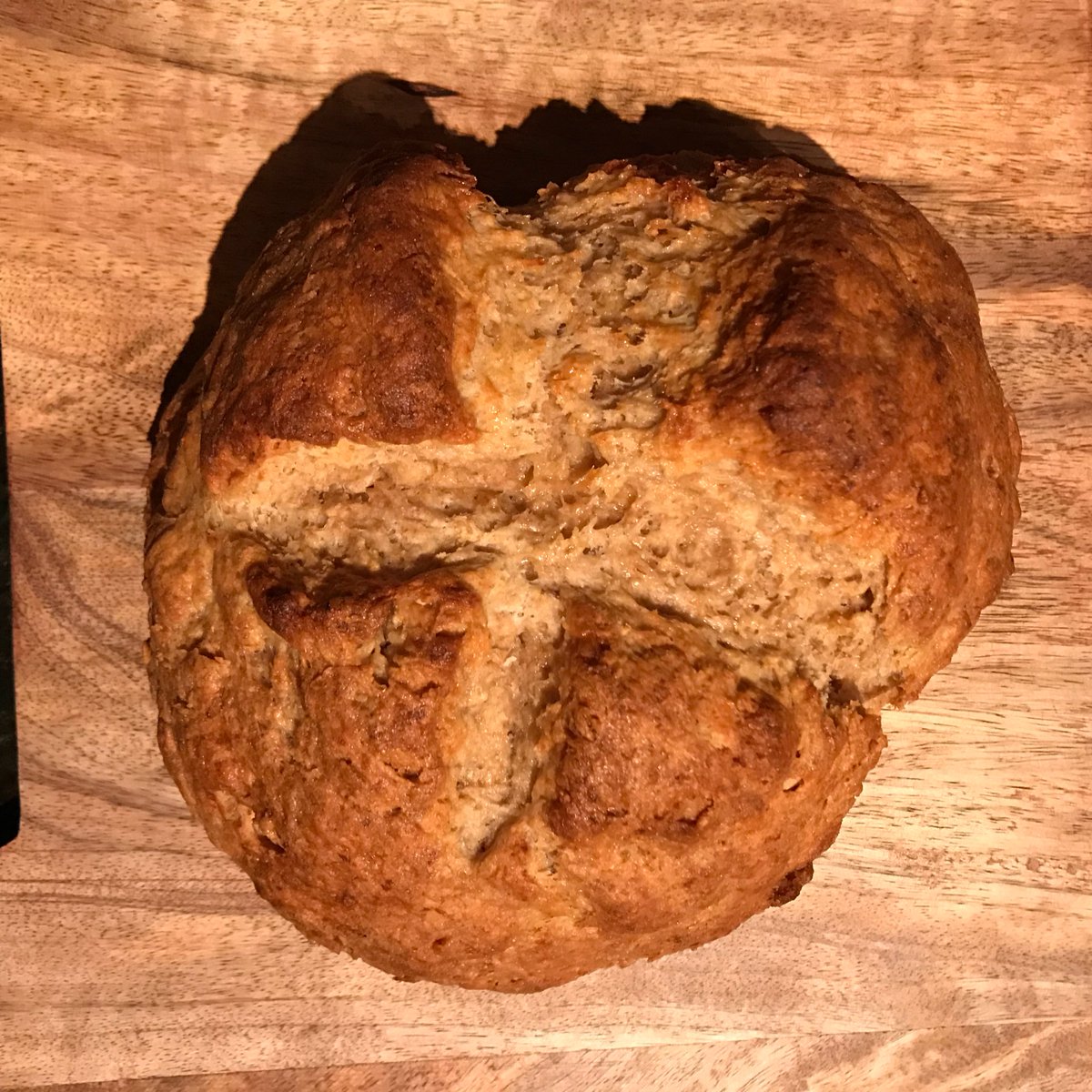 Bread #3: brown soda bread. This is a simple little bread, and it’s really really delicious. Even though it came out ugly on one side :-/ it was easy to make and has a really warm, slightly sweet flavor.