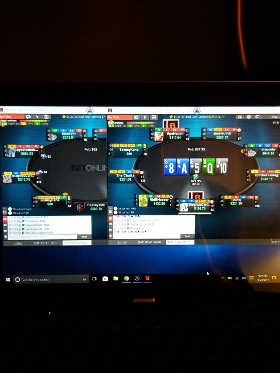 LJ_AUCOIN's tweet photo. @DougPolkPoker @UpswingPoker Putting the lab to work! Thanks #onechugdoug https://t.co/i9AMbIfuao