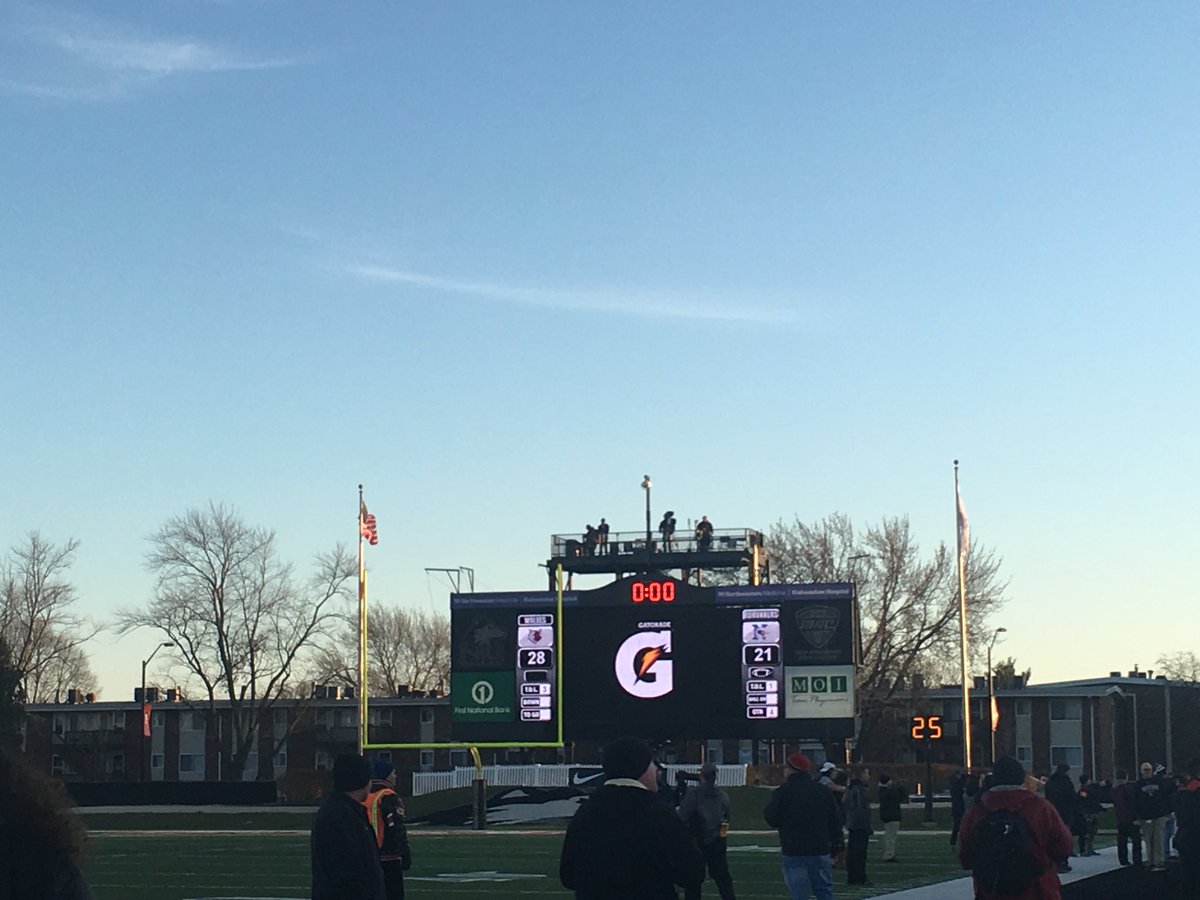 SteveOlson61's tweet photo. Let the celebration begin! Way to go Wolves 14+14=2 consecutive IHSA State Football Championships! A day to remember #d155inspire https://t.co/GmKIR7UQpY