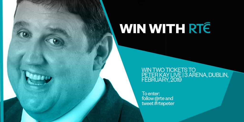 rte's tweet photo. Do you need a laugh? Win 2 tickets to Peter Kay Live @3arenadublin February 2019. To enter follow @rte and tweet #rtepeter https://t.co/Ax6n6Qf1cq
