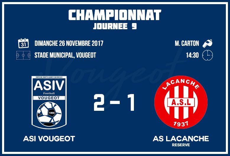 ASIVougeot's tweet photo. Victoire de l'équipe première cet après-midi : https://t.co/ZBfxDaBvfu