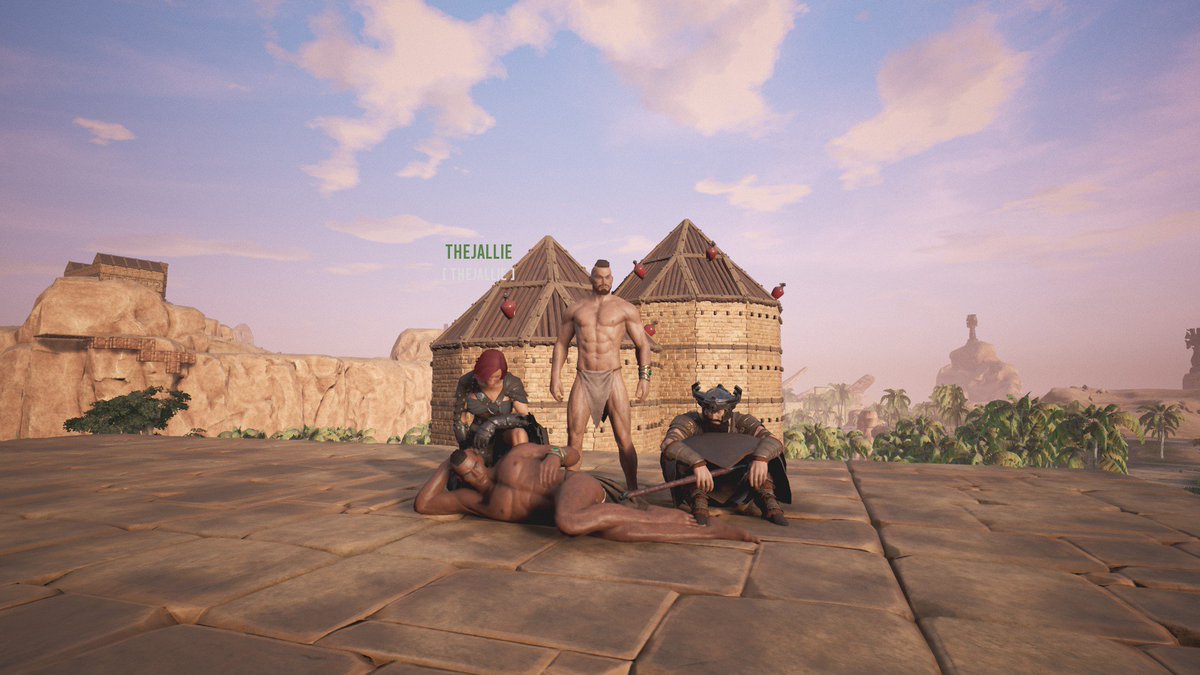 AskSenseiPlater's tweet photo. @ConanExiles Raid time at the weekends! #raidselfie #PVP #conanexiles https://t.co/thRww4jXum