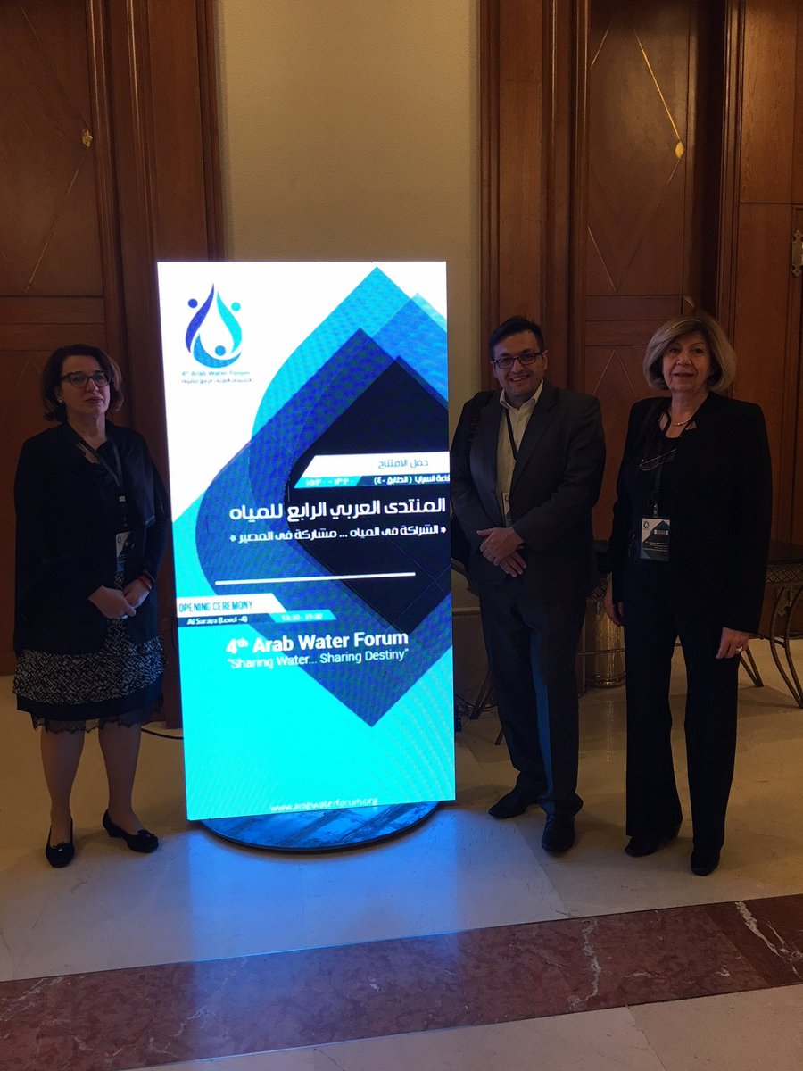 WATERSUMproject's tweet image. To strengthen presence and increase visibility in #MENAregion, REC takes part in the #4thArabWaterForum as convener of the Special Session. Fruitful cooperation with Arab Water Council continued. @RECstream @WATERSUMproject