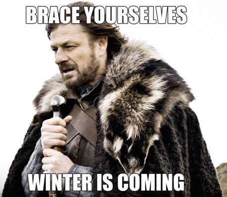 Winter is coming! Stay warm and cozy at home and we'll deliver right to your front door! #winteriscoming #VirginiaTech