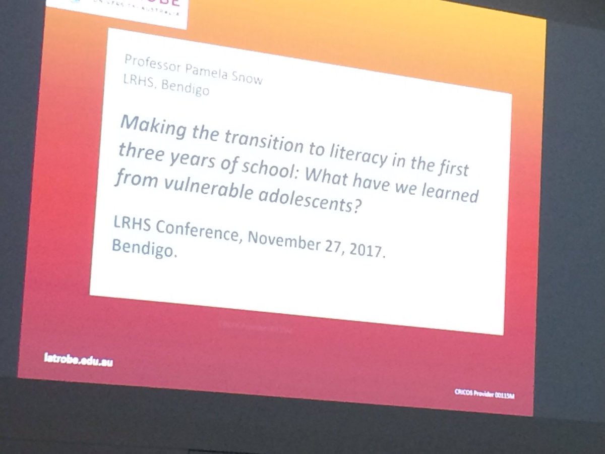 RobBendigo's tweet photo. "I am concerned about the soft bigotry of low expectations" @PamelaSnow2 @latrobe @latrobenewsbgo #LRHSConf https://t.co/unRDx0V0v6