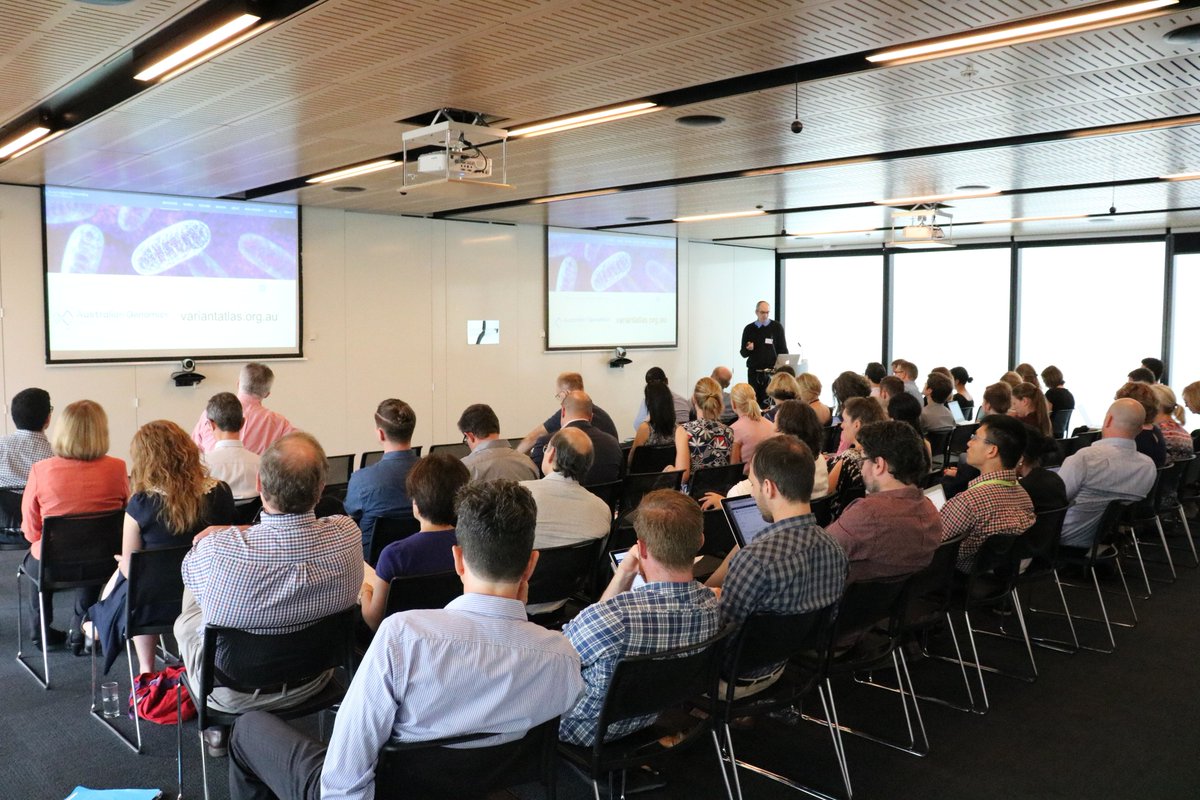 kinghorngenomes's tweet photo. Our @KaplanWarren at #SGCSS17 on the variant atlas platform for cohort genomic analysis powering Sydney Genomics Collaborative #MGRB @NSWHealth and soon @AusGenomics. More info on the platform https://t.co/lNcZK9Sz42 https://t.co/CmQxOhL3lI