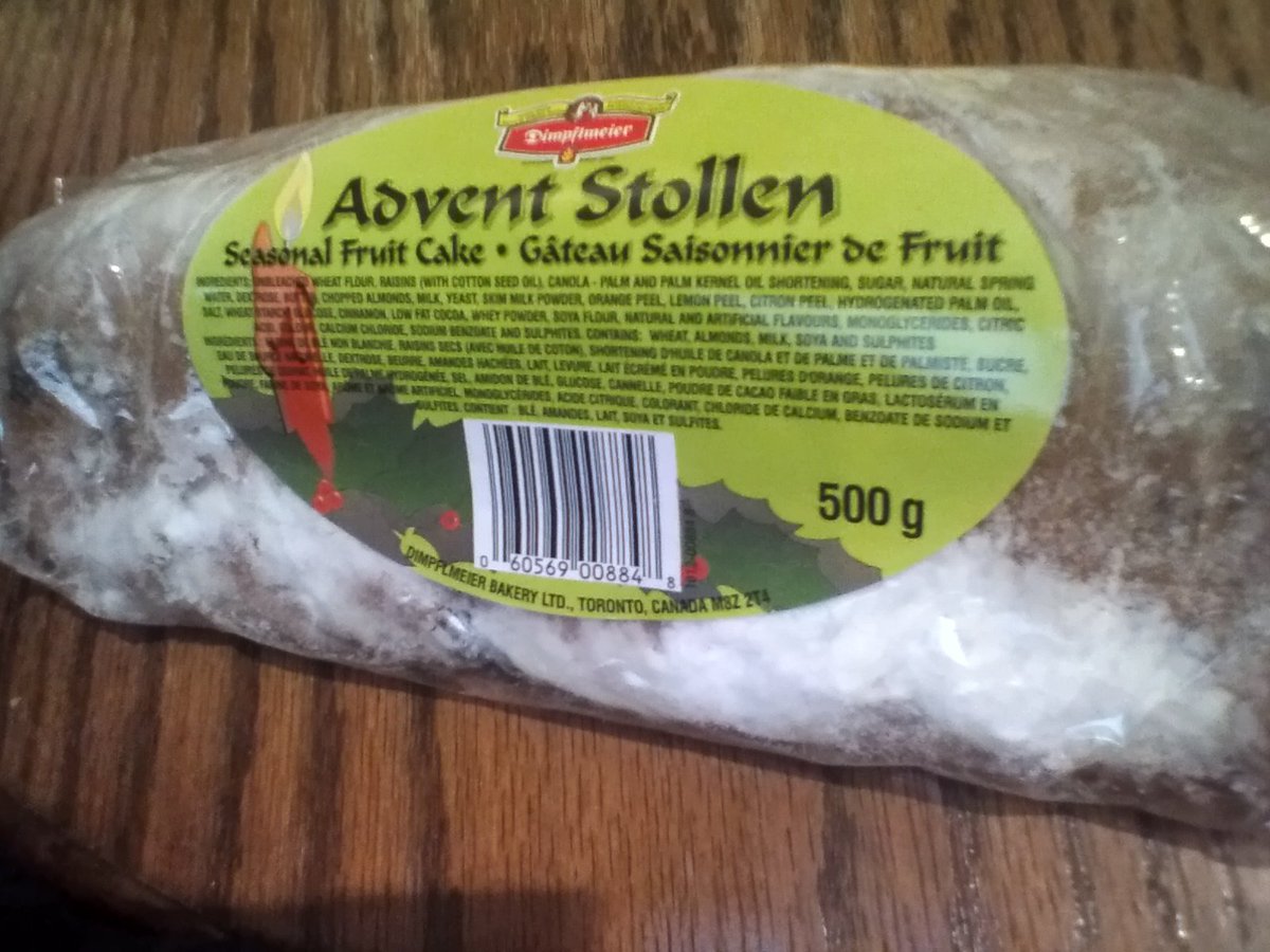 onnimikki's tweet photo. English fruitcake? No thank you. Only the German stuff. "Stollen" from Toronto's Dimpflmeier bakery. https://t.co/0HV2DD2KML