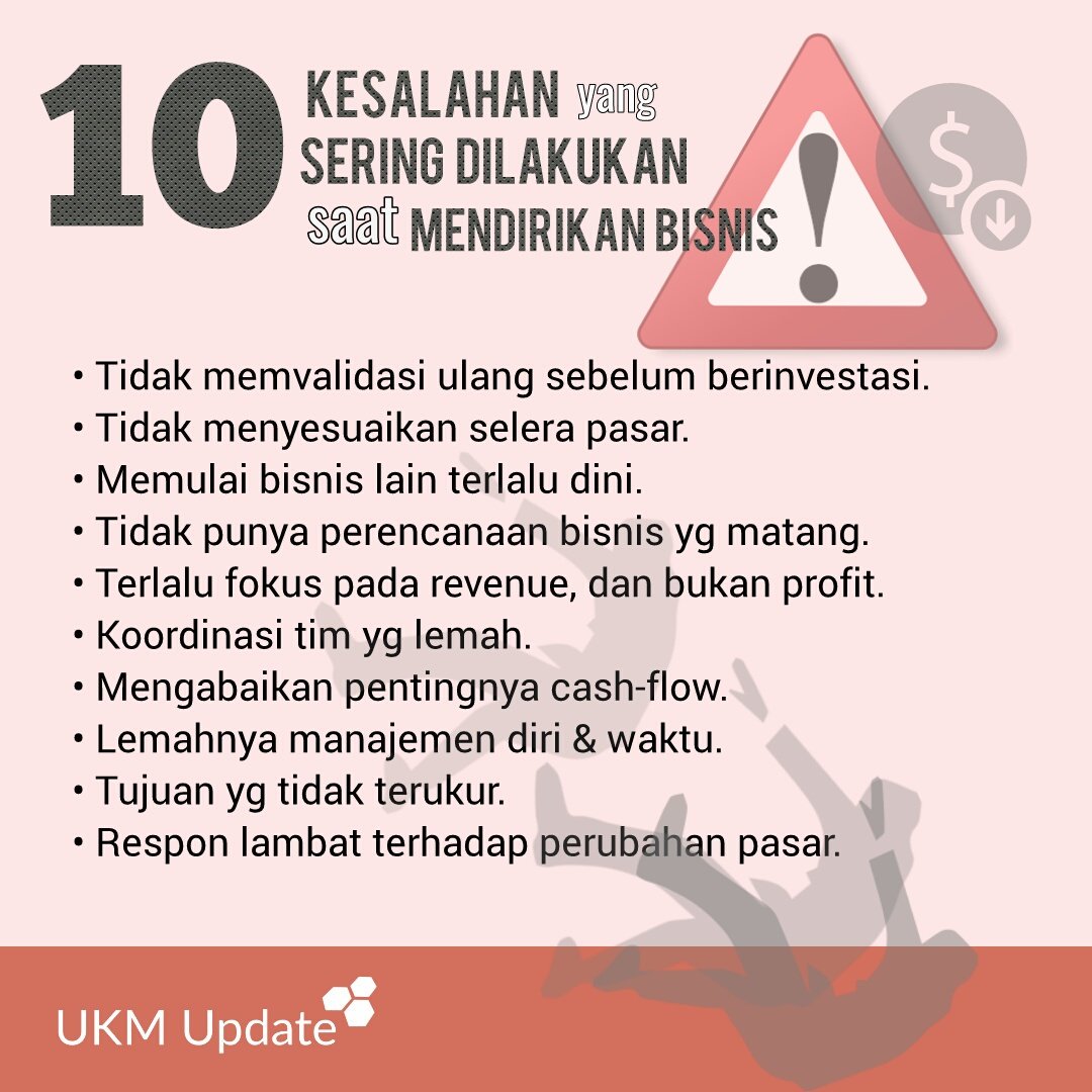 10 Kesalahan Yang Sering Dilakukan Pebisnis. #TipsBisnis #UKMupdate #Bisnis