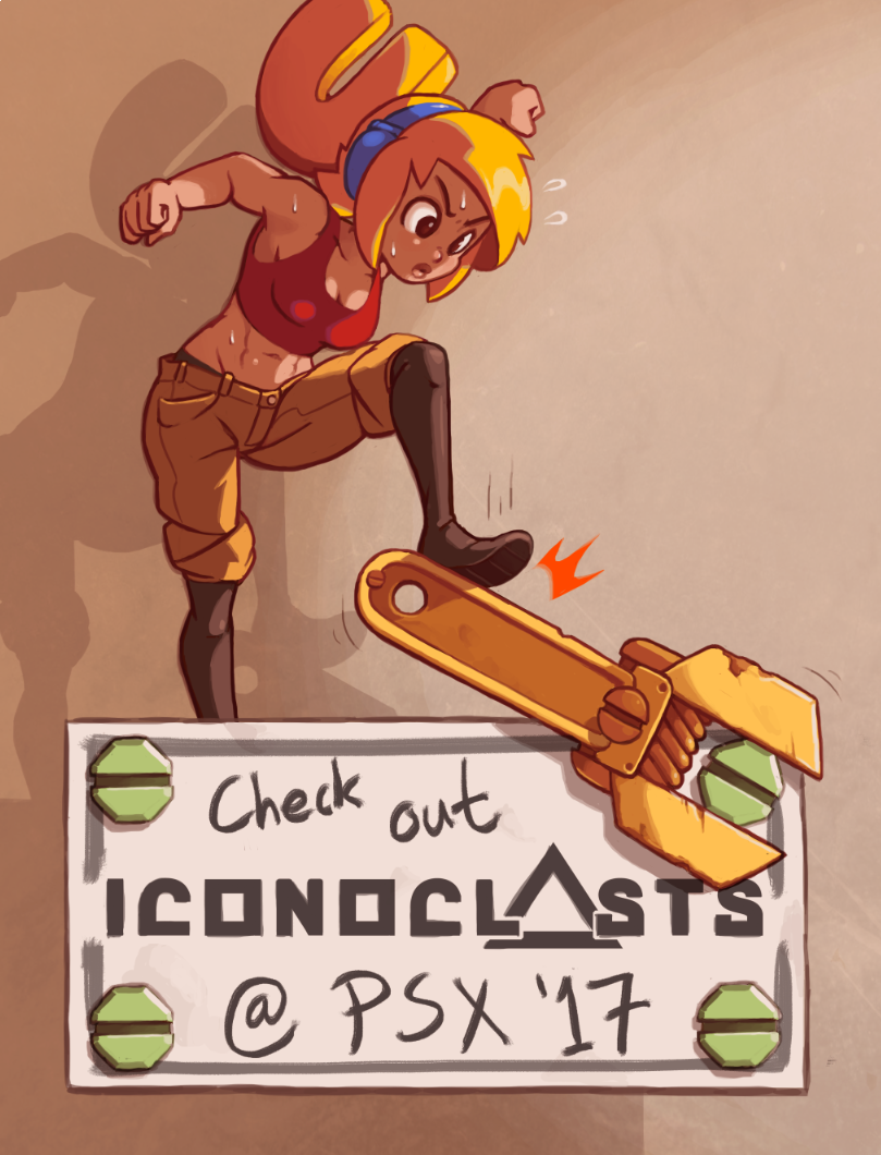 konjak's tweet photo. A reminder you can see Iconoclasts at PSX this year, in less than two weeks #iconoclasts #PSX2017 https://t.co/yv5GTYggKV
