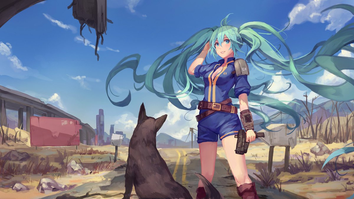 miku_images's tweet photo. https://t.co/bAHubdQcHc #fallout #fallout_4 #vocaloid #dogmeat #hatsune_miku https://t.co/TewC9rbOvi
