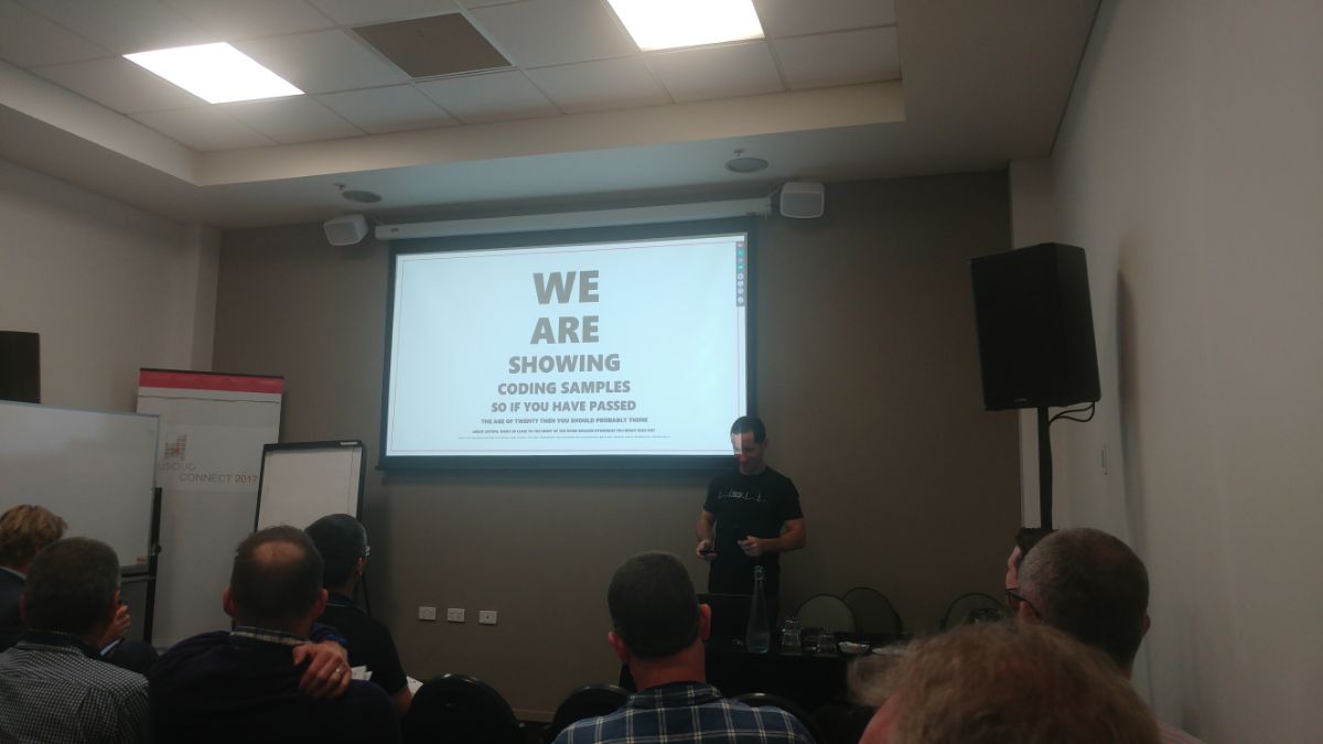 AUSOUG's tweet photo. Great to see so many #Oracle professionals at #connect2017 conference. @connor_mc_d presenting on DEV stream. https://t.co/yQfzhHk5Zc
