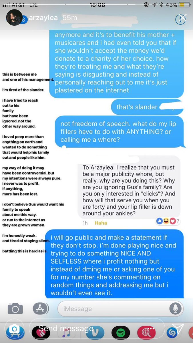 ArzyeIea's tweet photo. Arzaylea is really coming for Lil Peep’s family instead of fucking apologizing. https://t.co/JExaqPI5q4