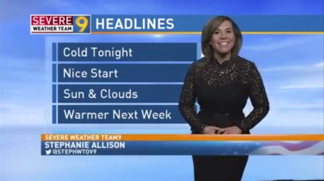 Stephanie Allison on X: Your Severe Weather Team 9 Forecast https
