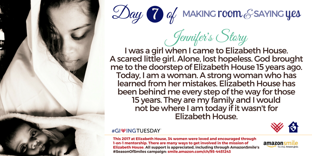 ehousepasadena's tweet photo. This 2017 at Elizabeth House, 34 women were loved and encouraged through 
1-on-1 mentorship. There are many ways to get involved in the mission of 
Elizabeth House. All support is appreciated, including through #AmazonSmile's #SeasonOfSmiles campaign: https://t.co/qVRRY0J7hU https://t.co/BnVs2HDWll