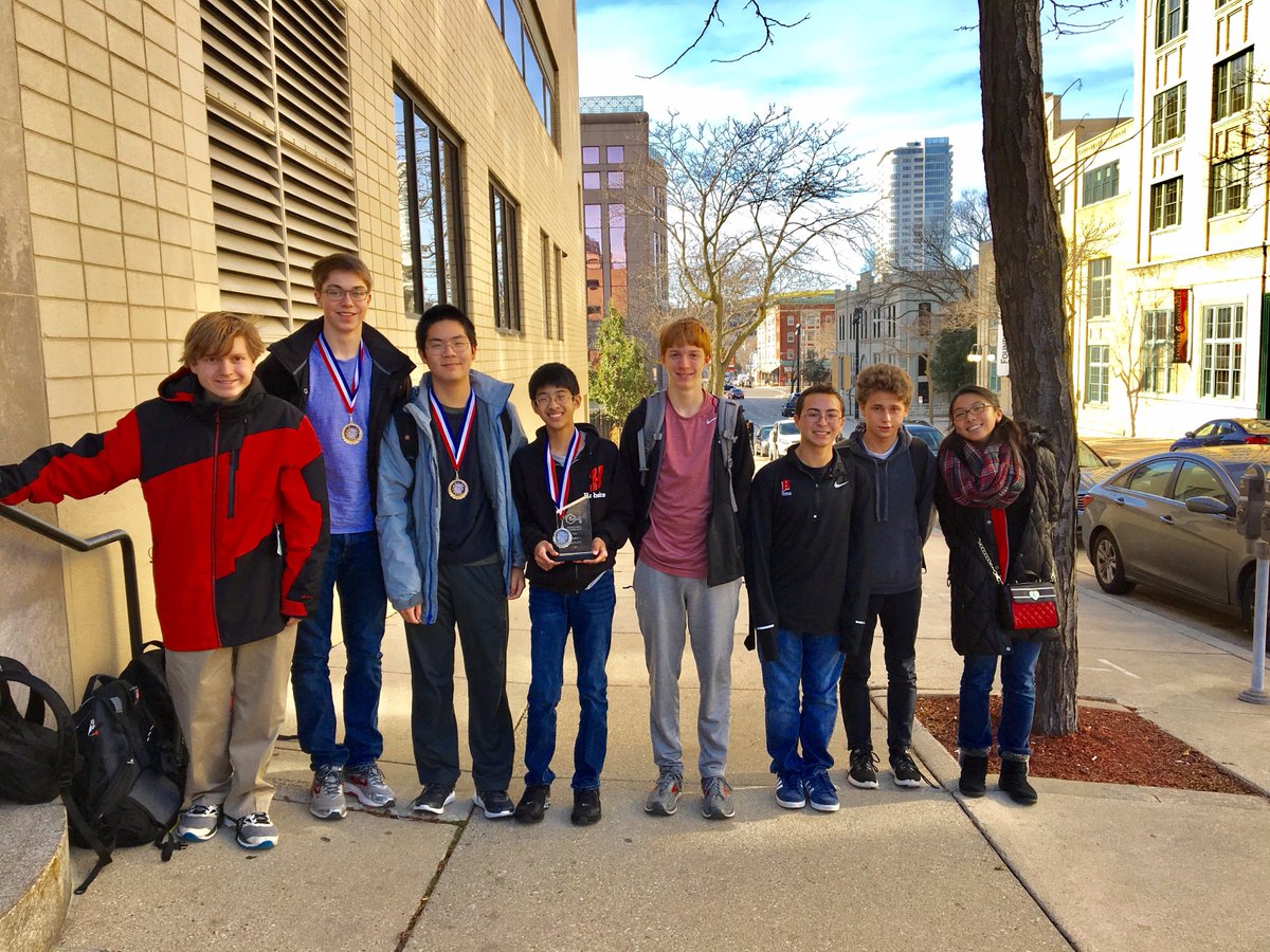 brettbowersAVID's tweet photo. Shout out to the #mightyhighlanders math team for taking 3rd out of 25 teams from WI and IL at the @MSOE Opportunities Math Contest. Special congrats to A. Wang, C. Aceto &amp; J. Camacho for finishing in the top 15 out of 200+ students. https://t.co/ZEVtMyzzdZ