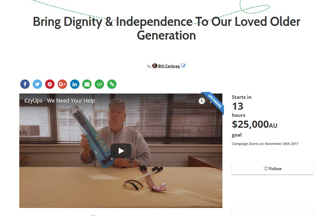 ezyups's tweet image. Only hours now until our #crowdfunding campaign via #readyfundgo @readyfundgo goes live. Please retweet and join us to help bring dignity and independence to our elderly and disabled. readyfundgo.com/project/ezyups…