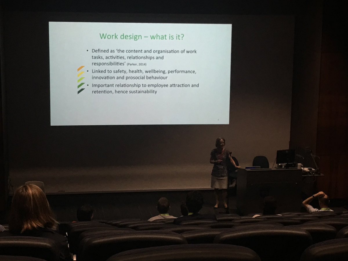 HFESA1's tweet image. Dr. Valerie O’Keeffe presenting Sustainable job design in aged care #HFESA2017 #humanfactors #ergonomics #jobdesign #agedcare