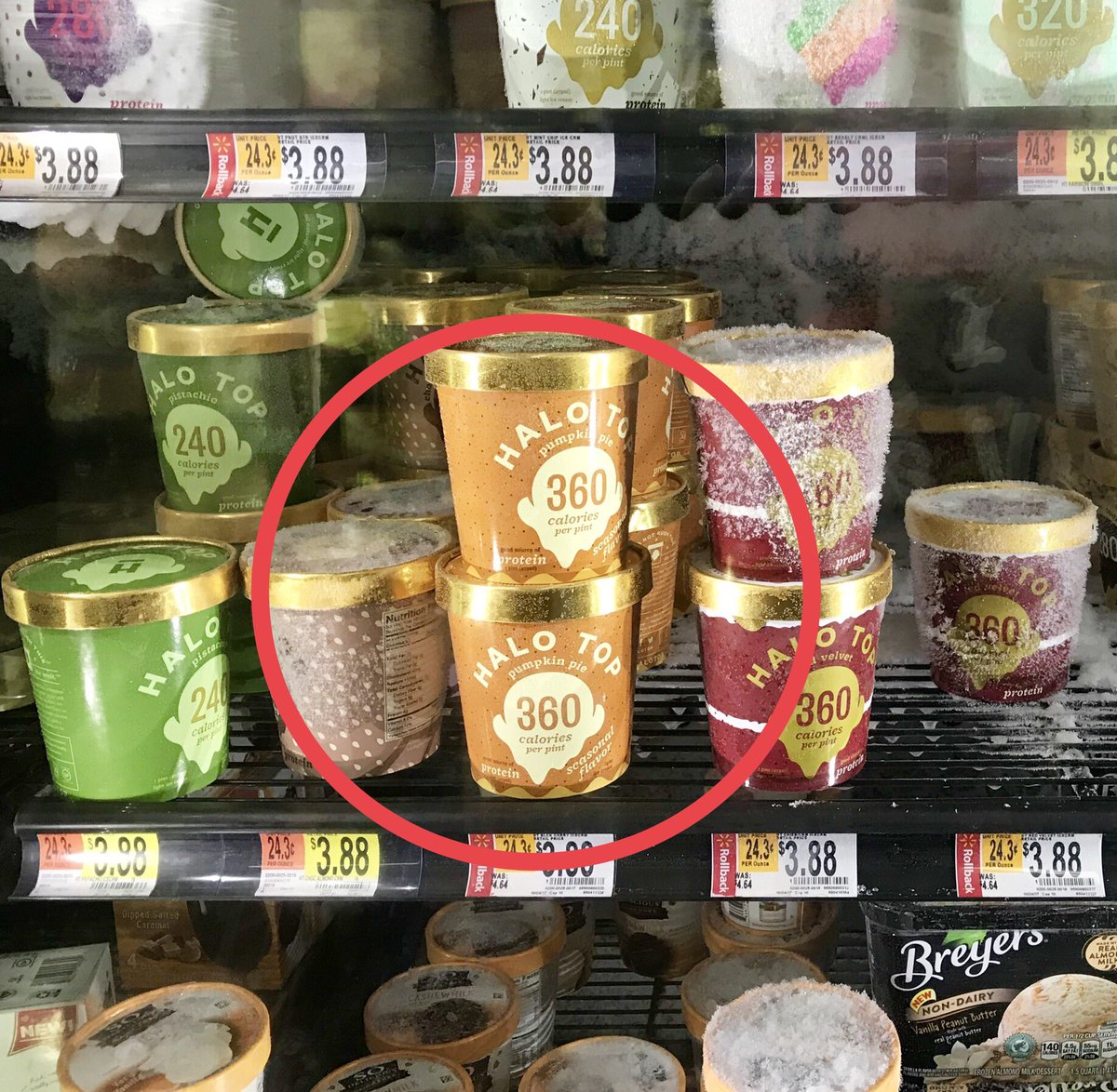 KellyTyko's tweet photo. After many months of searching I finally found @HaloTopCreamery #pumpkinpie ice cream on the #TreasureCoast at the #Stuart @Walmart! Now my #Thanksgiving weekend is complete https://t.co/WFIs0c3jHA #hardtofind #sellsoutfast #tasteslikepumpkinpie https://t.co/o4ZLr5q8Qt