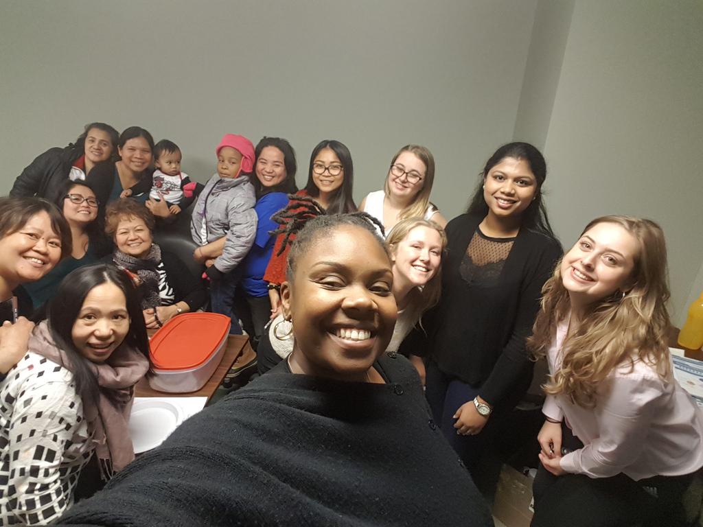 tiffcallender's tweet photo. Thank you to the McGill nursing students for their project on our work at CDNBCA with the Filipino families in CDN and to Cora & Lourdes for their continued support! #thewefactor #strengtheningfamilies
#2018ready https://t.co/FslcSlsiy2