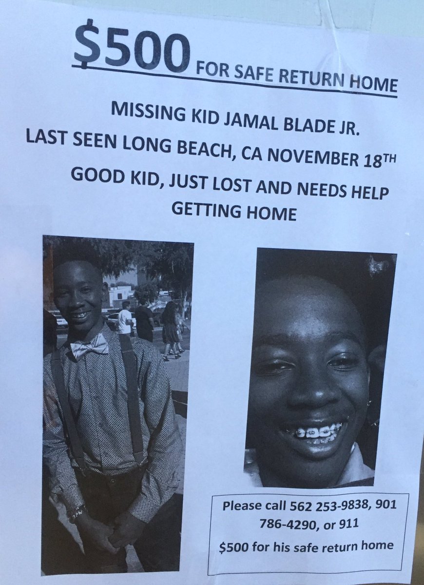 LiamAlxandr's tweet photo. Was going for a run and saw this in my neighborhood, now we not gonna get started on my theory about how hundreds of black body's go missing in the United States every year. If you know or have seen him bring him home! #JamalBladeJr #BringJamalBladeHome https://t.co/MRHSBss4kf