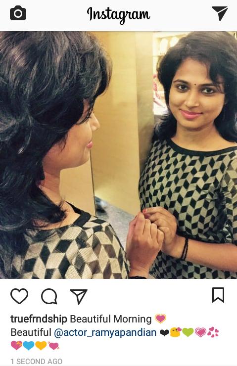 __bhuvanesh's tweet photo. Beautiful Morning 💟 Beautiful @iamramyapandian 😘💗👌💝 
My insta post #truefrndship on intsta https://t.co/mvr6NqFqEl