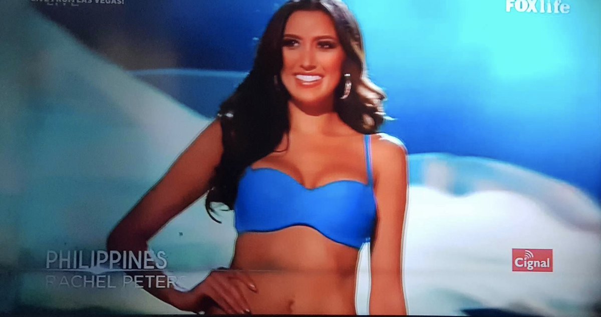 PhilippineStar's tweet photo. #MissUniverse #Philippines emerged on stage in a blue Yamamay swimsuit. Crowd goes wild. https://t.co/Q0ciTBm70n