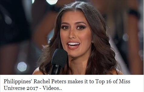 ABSCBN's tweet photo. Make some noise, Pinoy pageant fans! Rachel 
Peters is a ravishing wild card! Watch as she 
continues to vie for for the #MissUniverse crown 
HERE:  #Philippines https://t.co/NXvccpoOUv https://t.co/9sgCGgfVT4
