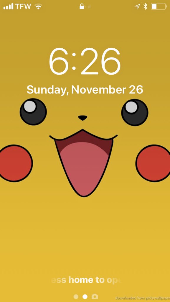 evrlastingchrm's tweet image. I’m a big ass Pokémon fan so this is my lock screen and home screen.