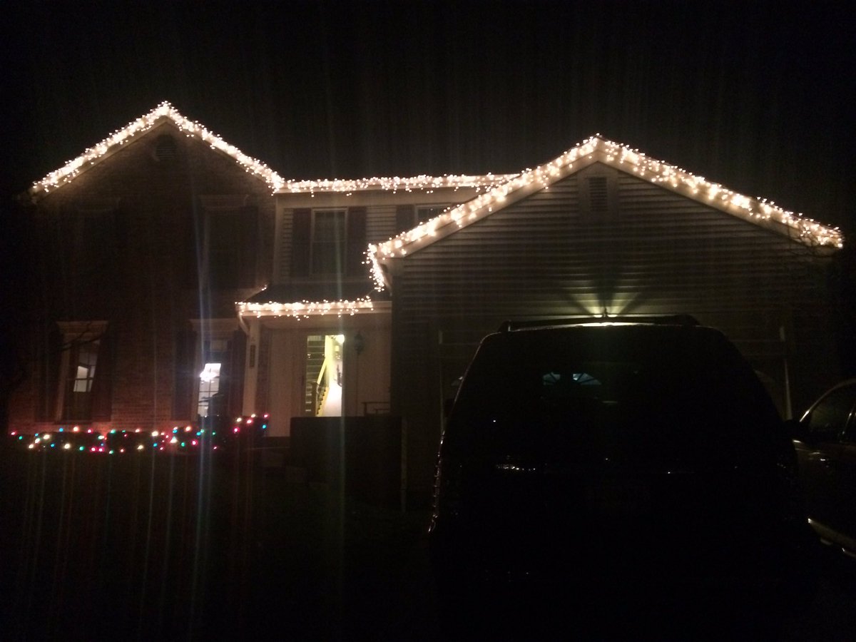 TurpinHS's tweet photo. I hope students get the same satisfaction and since of accomplishment when they finish a paper for school as I do when I finish the Christmas lights on my house! #NoInjuries #Done https://t.co/MB8AGfxrEx