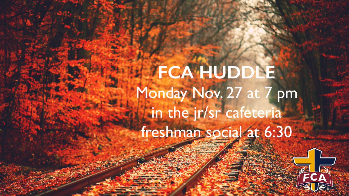 BooneFCA18's tweet photo. Come out for fun, food and fellowship at our huddle tomorrow night at 7 and the freshman social is at 6:30! https://t.co/Mwe1sjBVnj