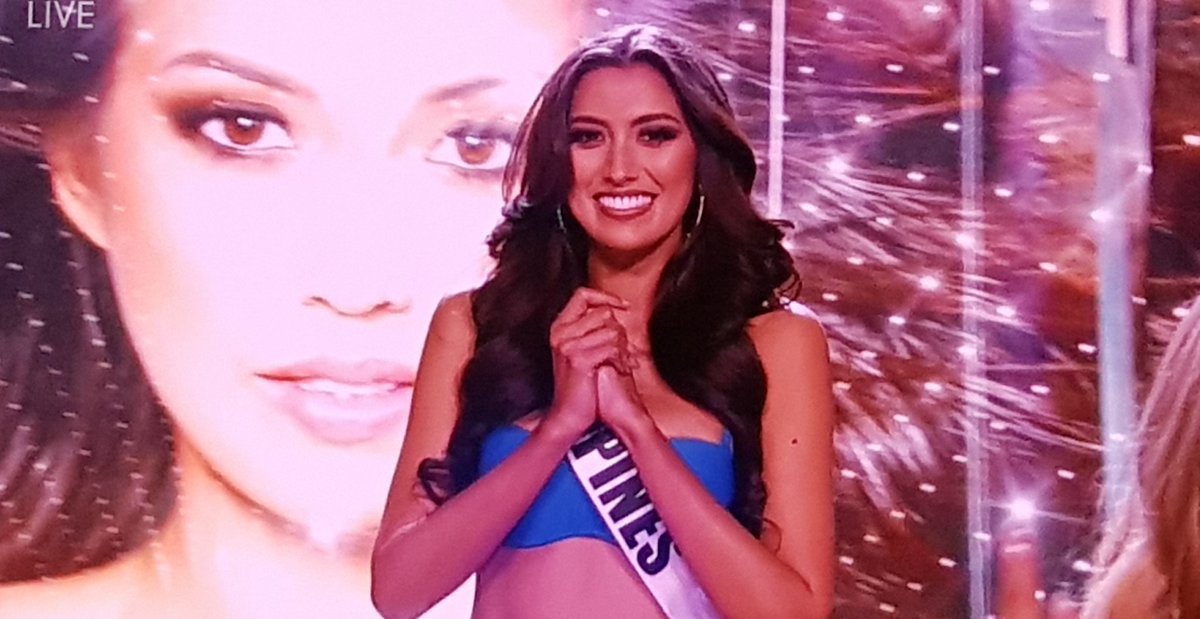ABSCBNpr's tweet photo. Rachel Peters makes it to the top 10 #MissUniverse #Philippines https://t.co/QacgVyMTPr