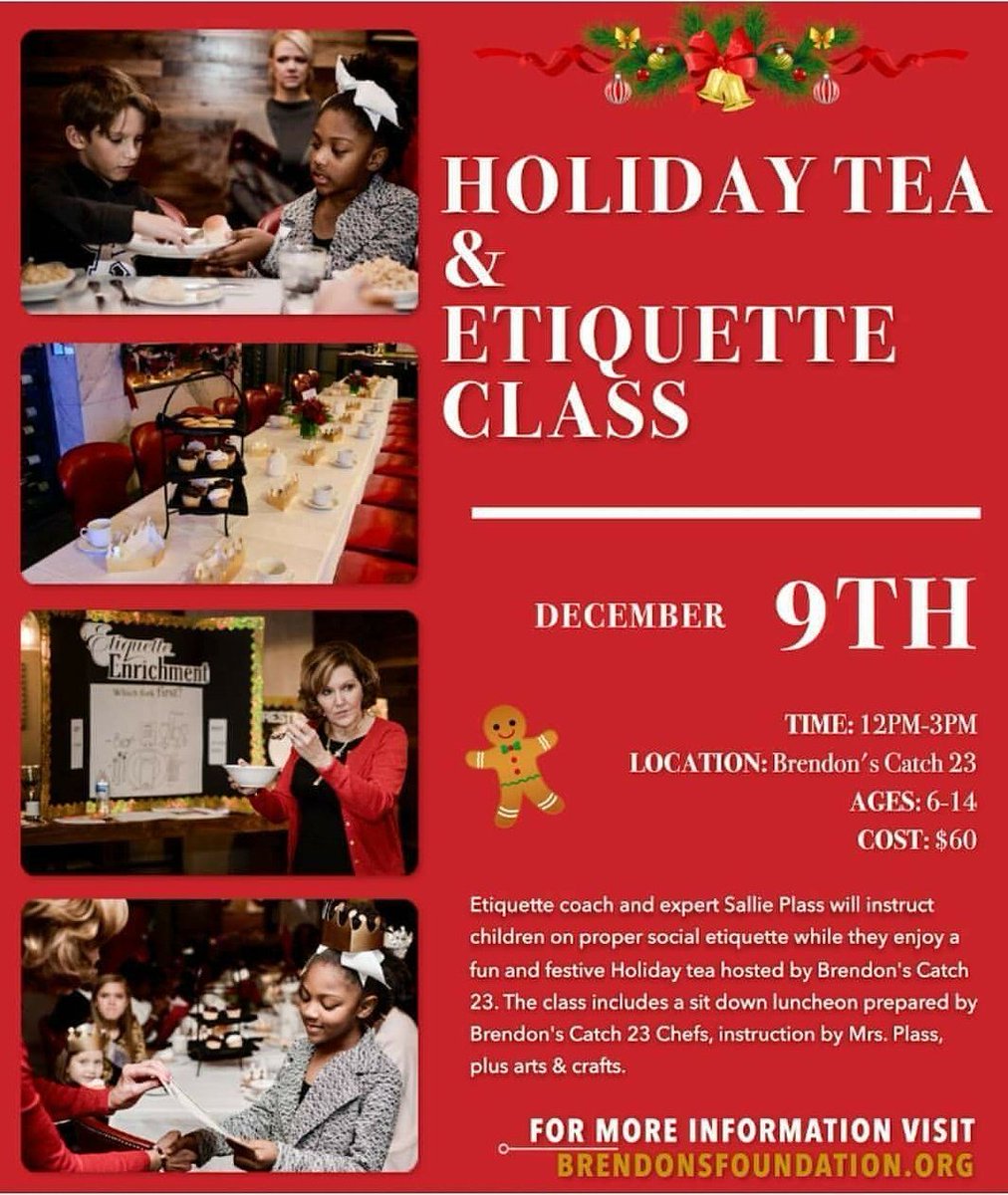 Kidsview502's tweet photo. This is an amazing gift for child and parent alike.  Your child can learn the decorum needed for their future.  Our kiddos had an amazing time.  Get your tickets before they sell out!

@BrendonsCatch23 
#mannersmatter #holidaytea  #christmasgift https://t.co/ScAlZc4f7g