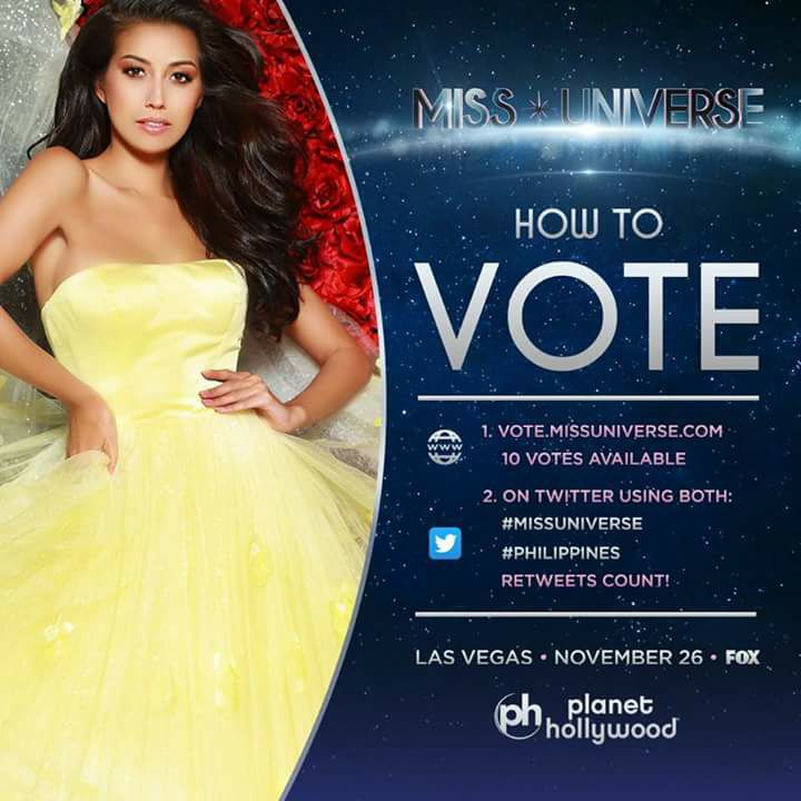 News5PH's tweet photo. Last few minutes to vote for #MissUniverse #Philippines Rachel Peters --https://t.co/cVz1ZUtIy5 https://t.co/azdhjiNKmA