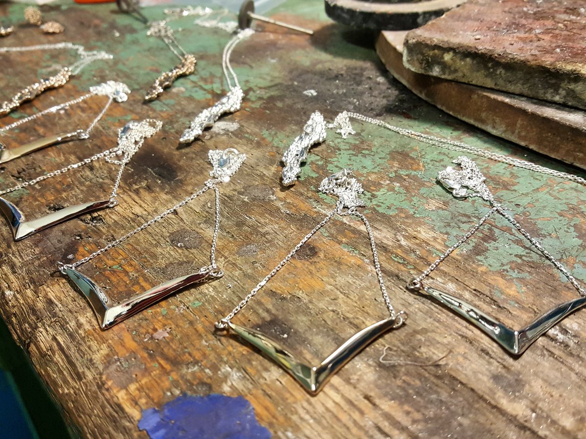 Busy day making necklaces. Find these lovelies @halifaxcrafters Holiday Market  #handmade #halifax #Dartmouth #jewelry #bling #wishlist