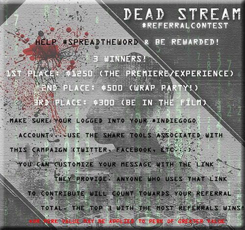 HITLMovie's tweet photo. DON'T FORGET to check out our referral contest! 3 winners! $1250 perk, $500 perk, $300 perk Prizes! For Details: https://t.co/1XQ0OG6h6Q
#GetPerks #CoolPerks #WinBigPerks #ReferralContest #Indiegogo #DeadStreamMovie #SupportIndieFilm #WomenInFilm https://t.co/DIk8WQyXac
