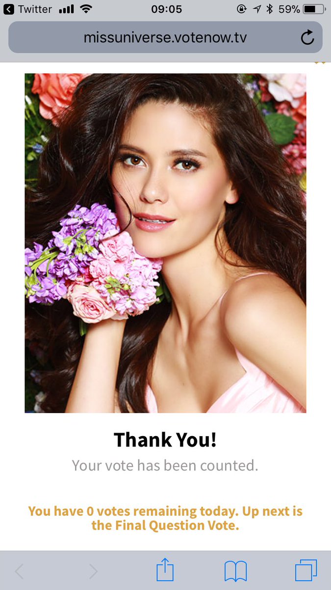 rosesirintip's tweet photo. อะหยุดรีแป๊บ ไปโหวตในเว็บได้แย้วนาวนาววววว #MissUniverse #Thailand https://t.co/PsWKq8uyZn