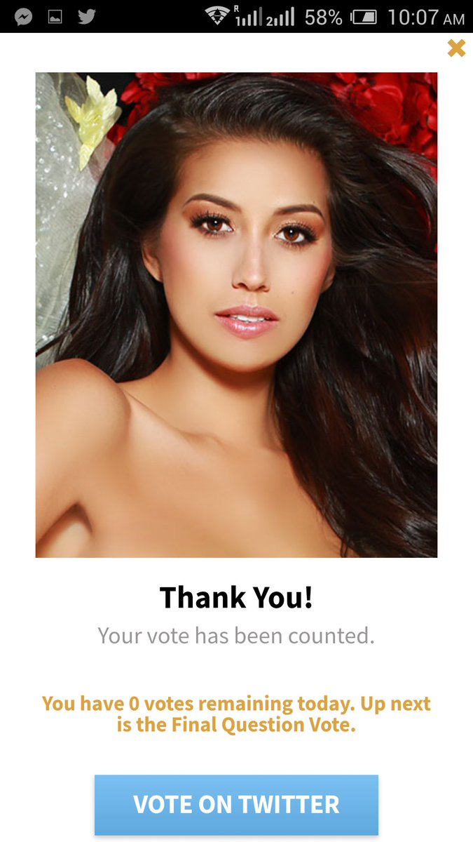 iamdeedei's tweet photo. Done voting for Gown!
#MissUniverse #Philippines https://t.co/nJEC3vtd10