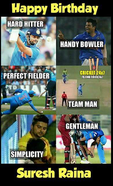 Happy birthday my crickete suresh raina 