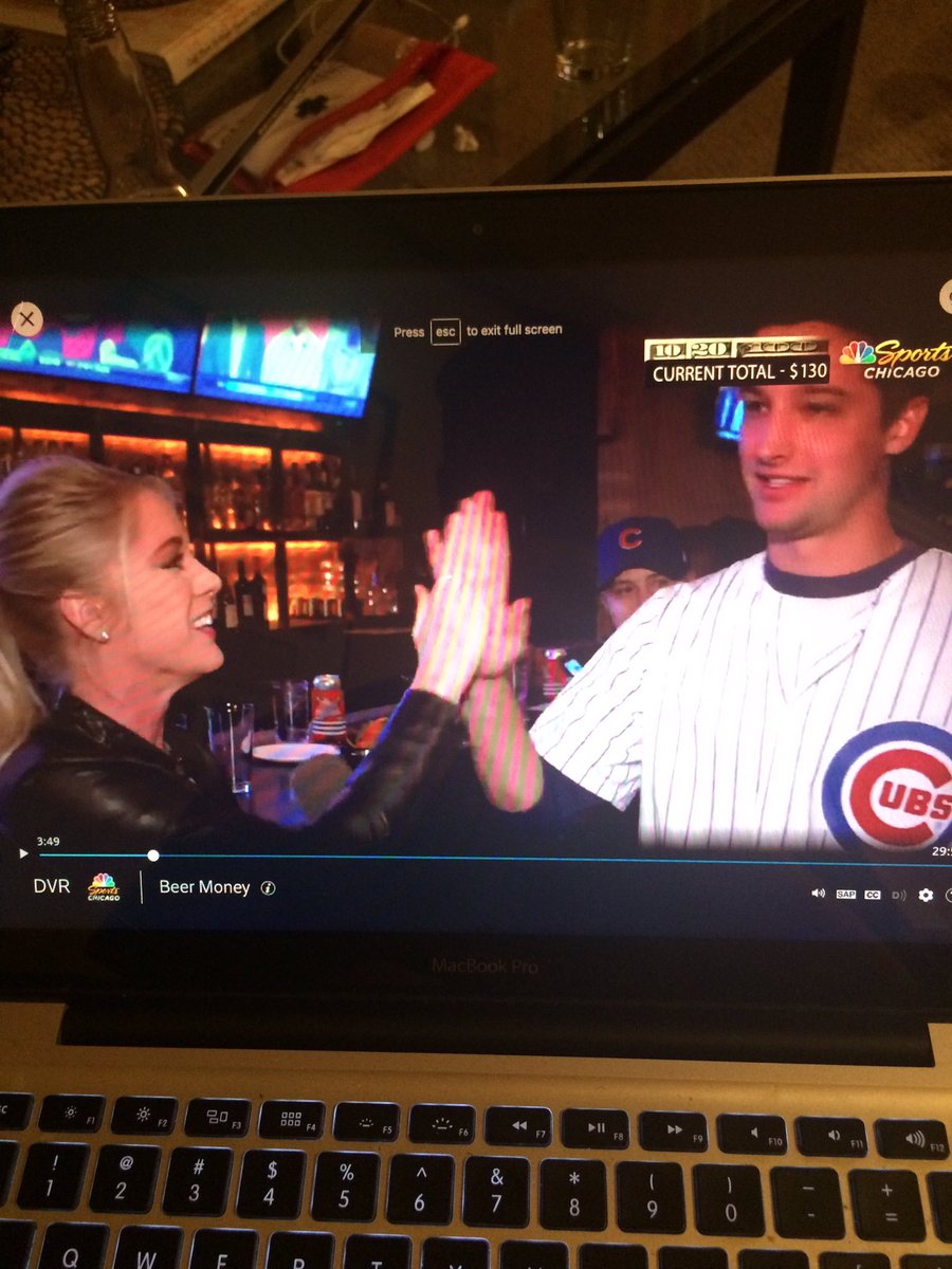 catpallahan's tweet photo. Had a great time on @NBCSBeerMoney tonight! @benzobrist18 might be my 2nd favorite cub now. Thanks @Kelly_Crull for the fresh $130 https://t.co/Lx00iCXJ5p