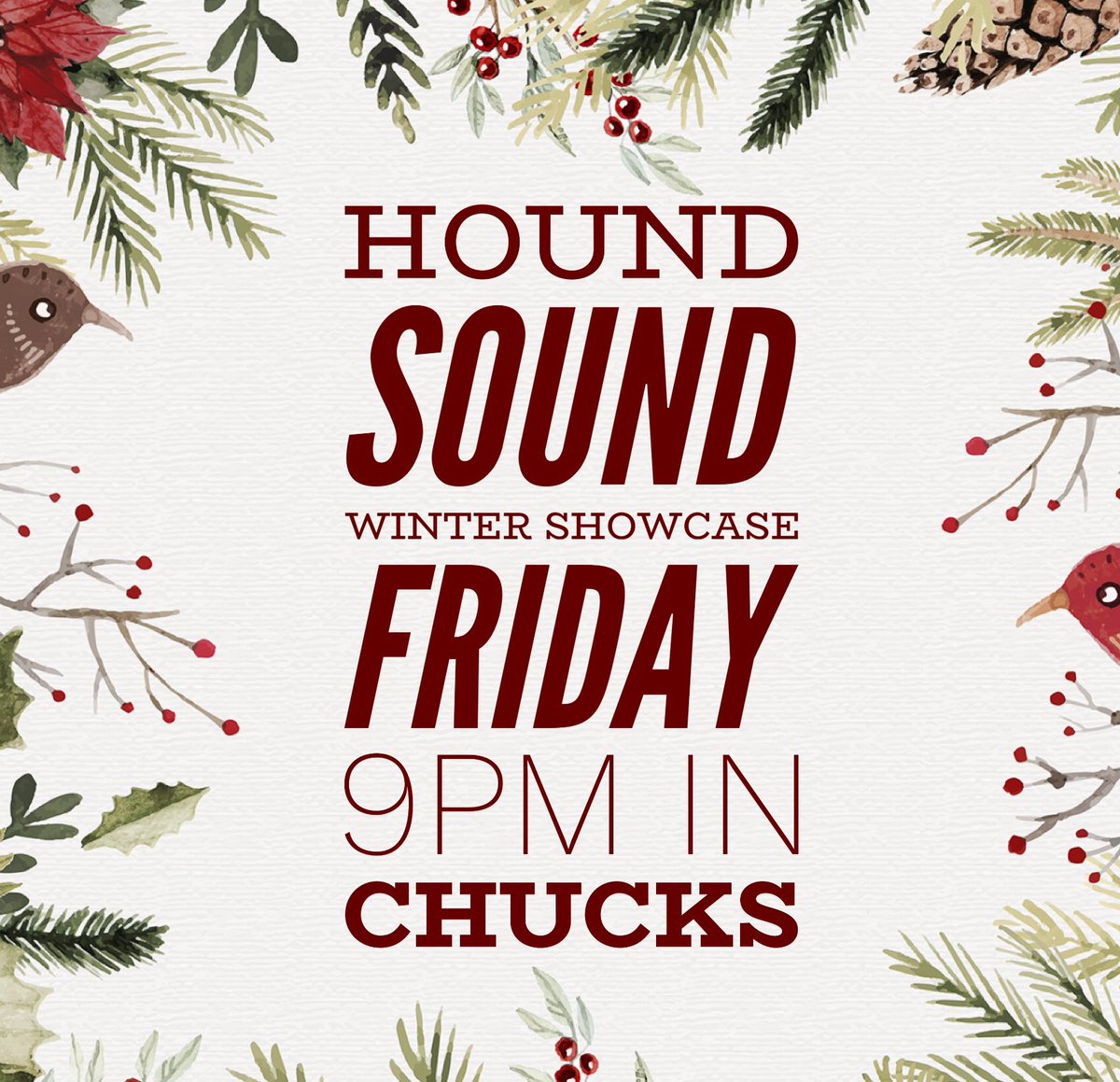 ACHoundSound's tweet photo. Don’t miss our ❄️Winter Showcase❄️ on Friday! #houndsound https://t.co/ZIjDIT8CkC