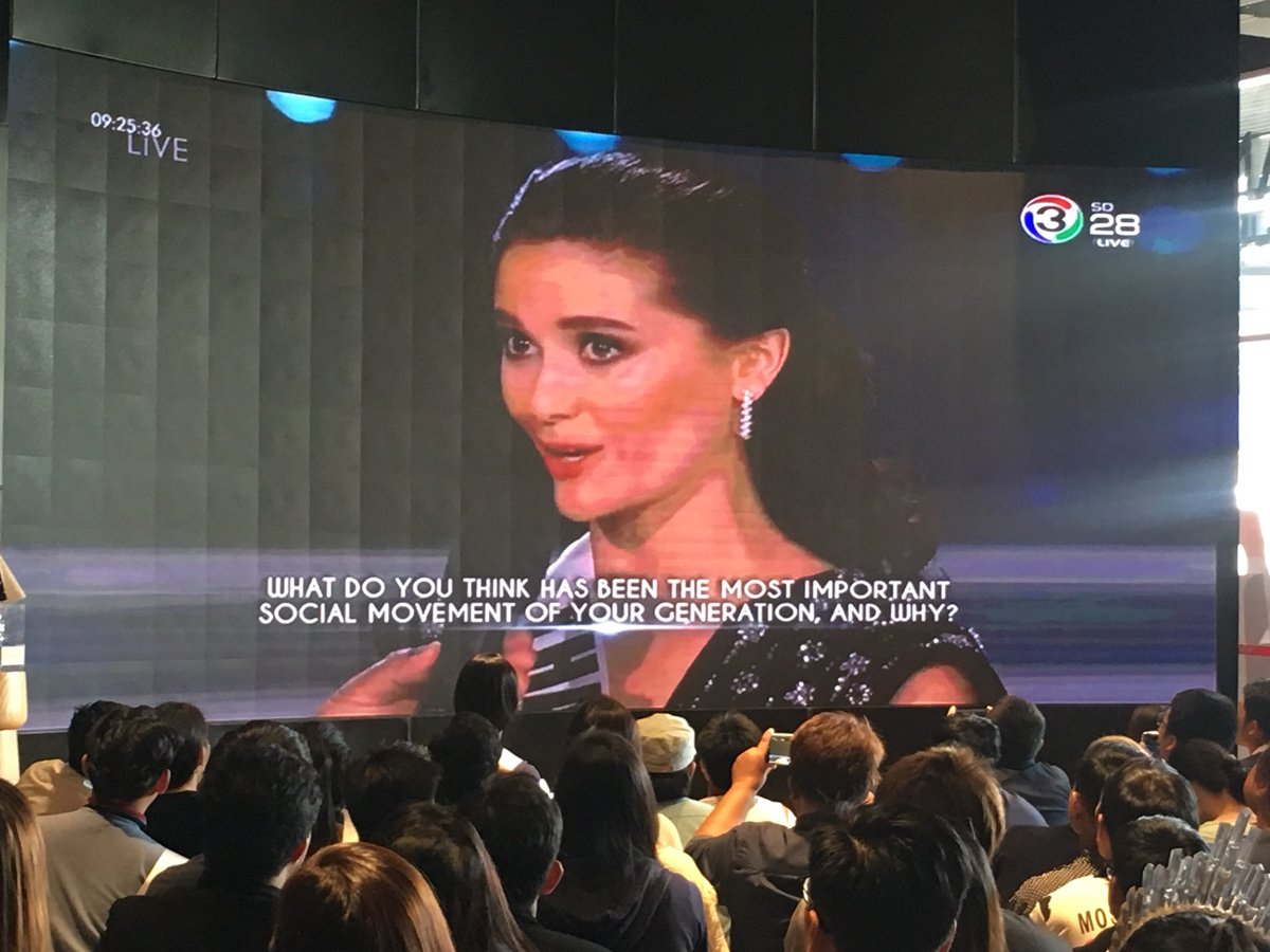 JoeChonlawit's tweet photo. “The youth is something that we need to invest in.” #MissUniverse #Thailand https://t.co/T8j5MqlOXg