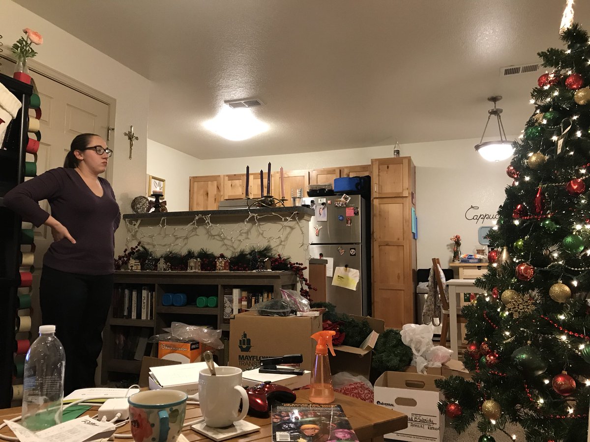 NAHawley's tweet photo. @Jillian_Hawley finding gaps in Christmas trees better than she finds gaps in students knowledge #Christmas #teachers https://t.co/fLNCsTcgBW