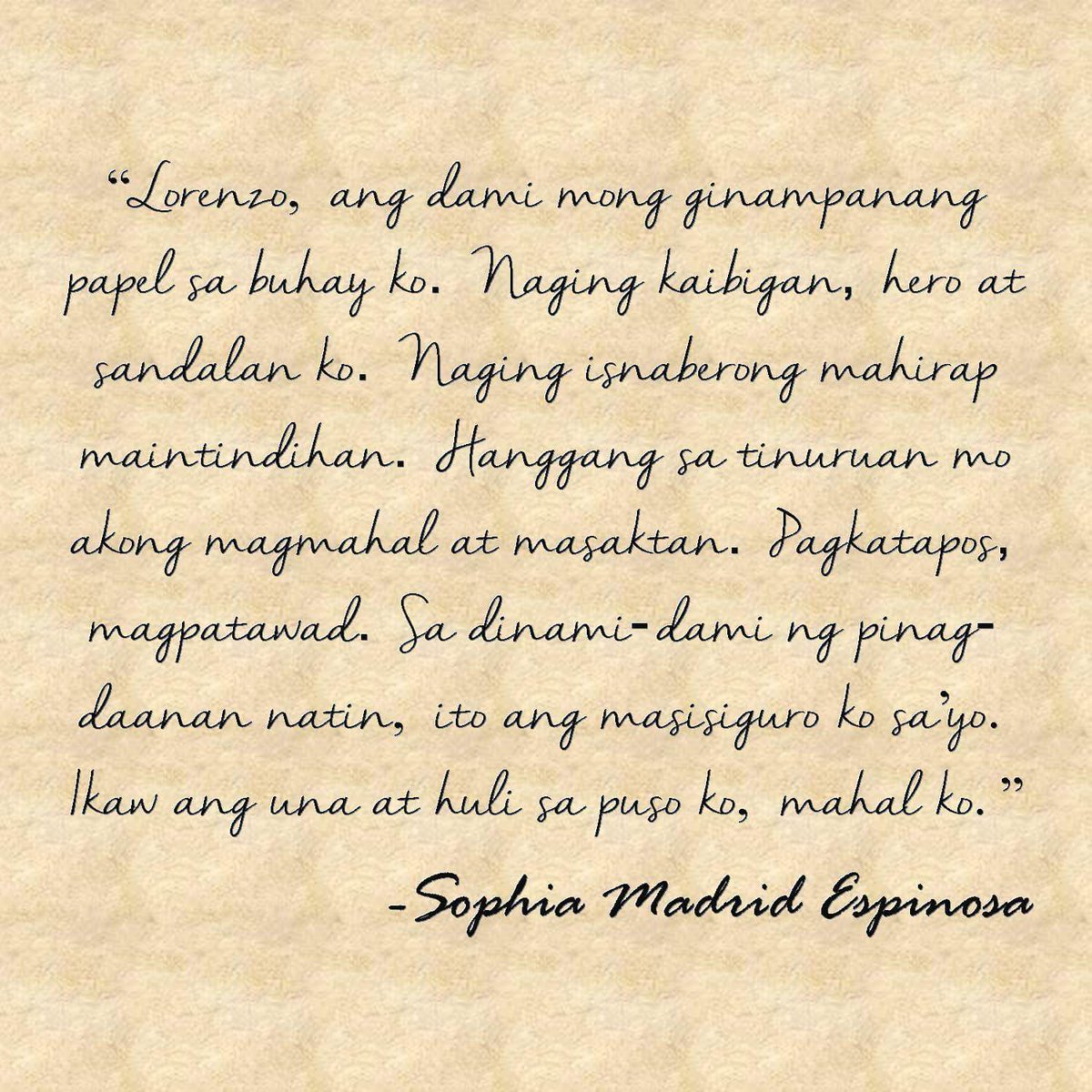 JanetRafael1's tweet photo. Ang sarap ulit ulitin na pakinggan, lalo n sa huling linya n Sophia IKAW ANG UNA AT HULI SA PUSO KO, MAHAL KO. hoping for Book Two @DreamscapePH @MMKOfficial #PauRitzForPrimetimeTeleserye https://t.co/90HBHghpmT