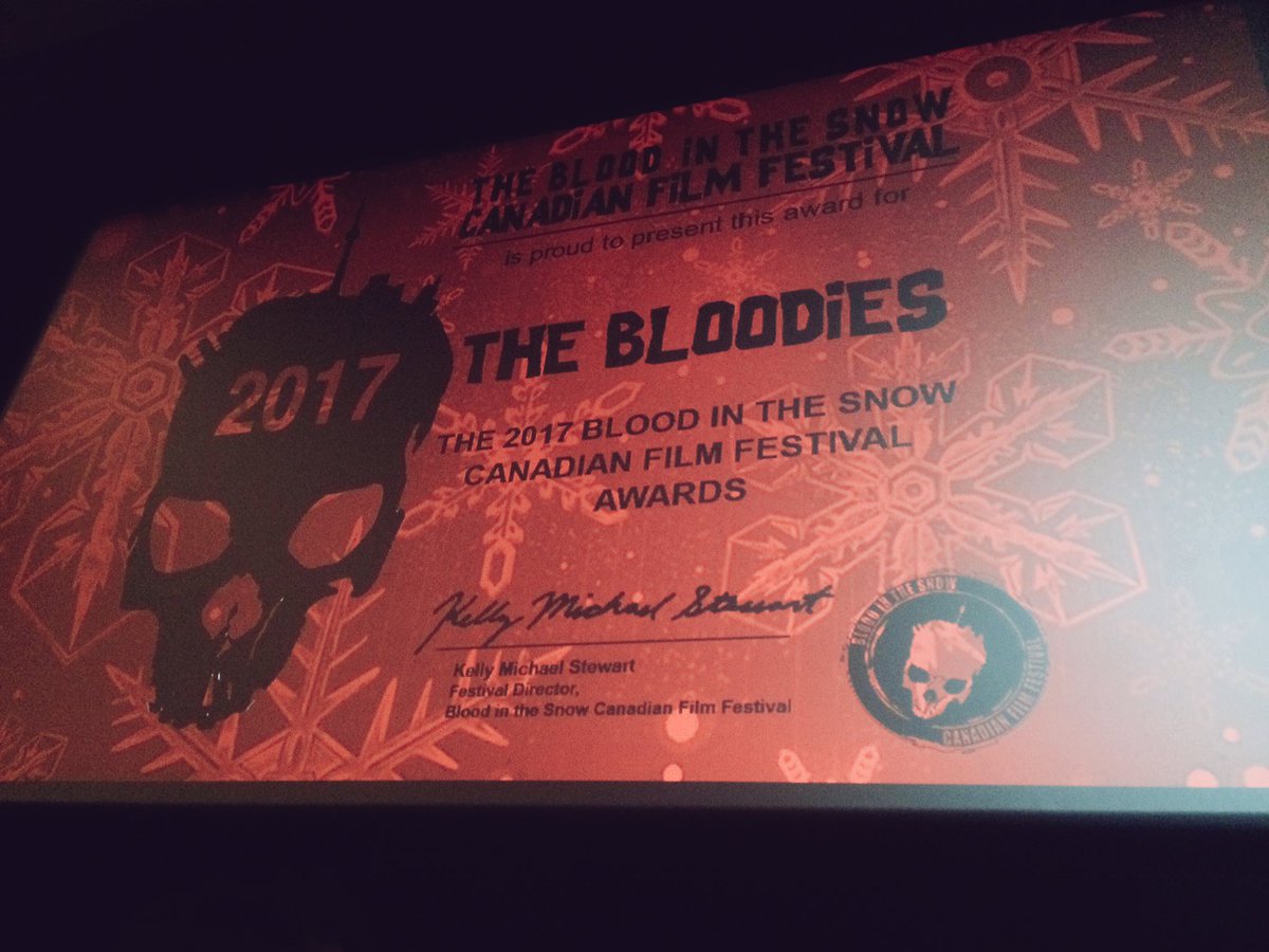 NikkPass's tweet photo. And sometimes you go to a horror film fest award show! #TO #CabadianFilm @atotheje @karenscobie https://t.co/3mfXUFplj1