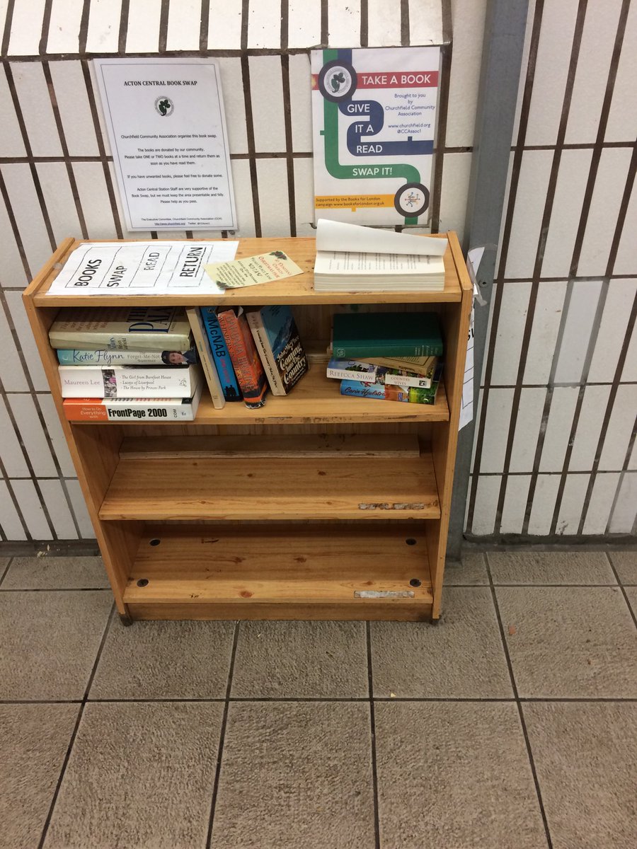 SCNathan's tweet photo. It’s ever so empty at #ActonCentral #bookswap In a parlous state! Can you help? @BooksforLondon @passonapoem https://t.co/Q88FGdtO1x