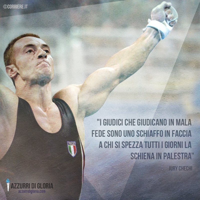azzurridigloria's tweet photo. Siete d'accordo con le parole di @JuryChechi? 🇮🇹🇮🇹🇮🇹
@Federginnastica @GinnasticaIta @ItaliaTeam_it 
#ItaliaTeam #gymnastics #ginnastica #Olimpiadi #quote https://t.co/IYMjs9ssrB