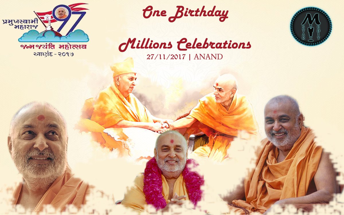 SavaliyaMohit5's tweet photo. #PramukhSwami 
#onebirthday billions celebrations
#baps
#mahantswami 
#PSM97 https://t.co/GOVVgXNTOX